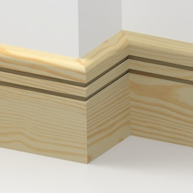 Pine  Bullnose Double Edge Skirting 3.5 metre