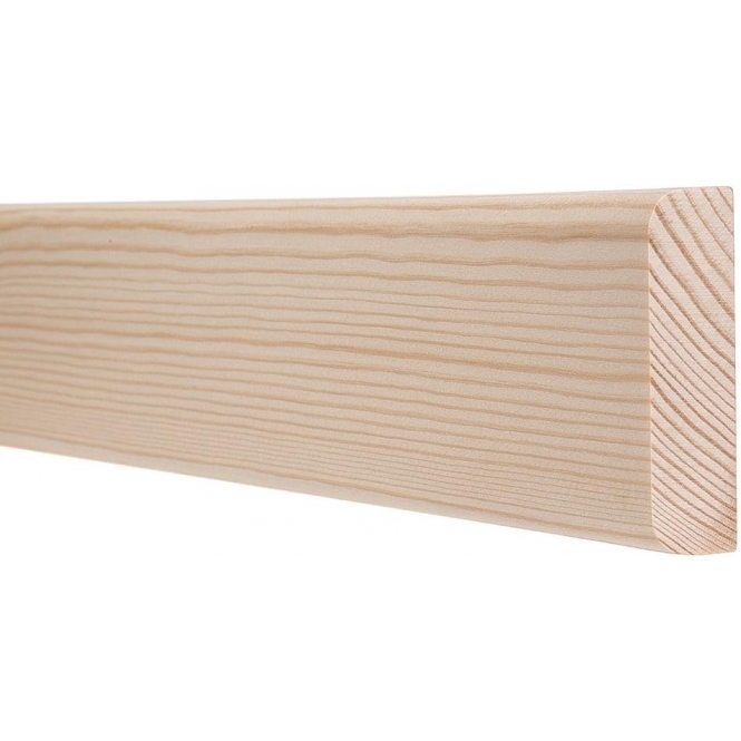 Pine  Bullnose Handrail Wall Plate 3 Metre