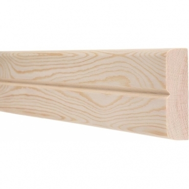 Pine Bullnose Single Groove Dado Rail 3 Metre