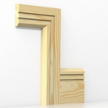 Pine Chamfered Double Edge Architrave Sets