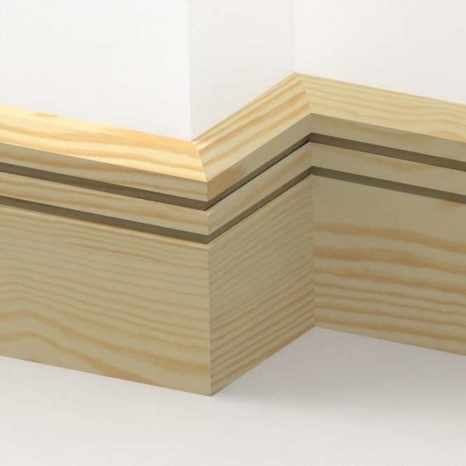 Pine  Chamfered Double Edge Skirting 3.5 metre
