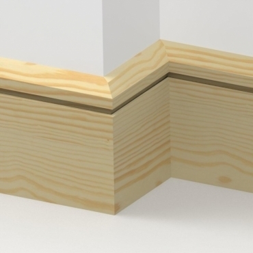 Pine Chamfered Single Edge Skirting 3.5 metre