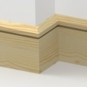 Pine Chamfered Single Edge Skirting 3.5 metre
