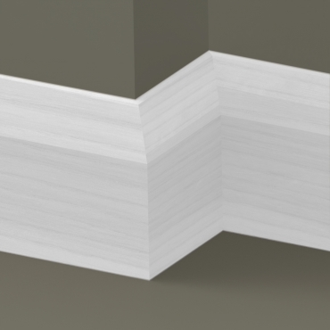 Solid Ash Bevel Skirting 3 metre