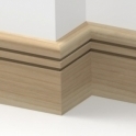 Solid Ash Bullnose Double Edge Skirting 3 metre