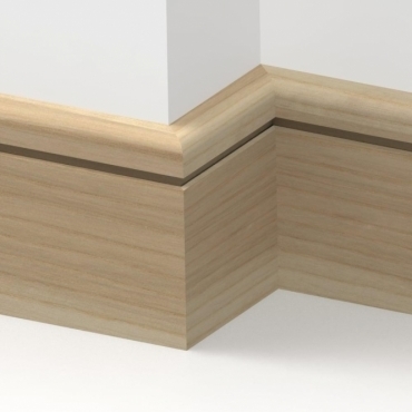 Solid Ash Bullnose Single Edge Skirting 3 metre