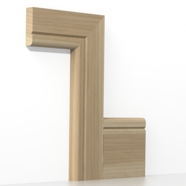 Solid Ash Bullnose Single Groove Architrave Lengths