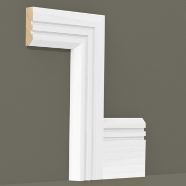 Solid Ash Chamfered Double Edge Architrave Sets