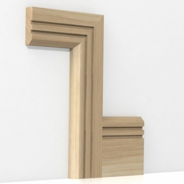 Solid Ash Chamfered Double Edge Architrave Sets