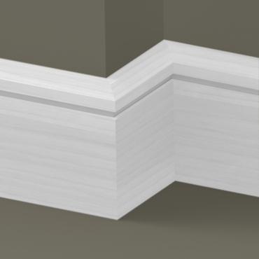 Solid Ash Chamfered Single Edge Skirting 3 metre