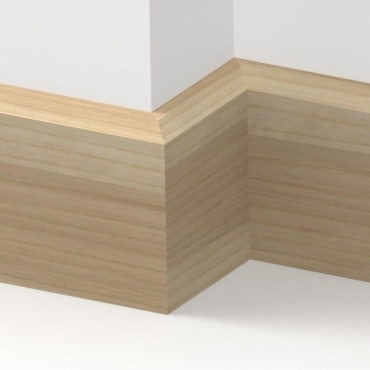 Solid Ash Chamfered Skirting 3 metre