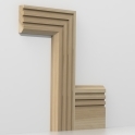 Solid Ash Chamfered Triple Edge Architrave Lengths