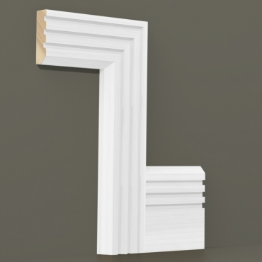 Solid Ash Chamfered Triple Edge Architrave Lengths