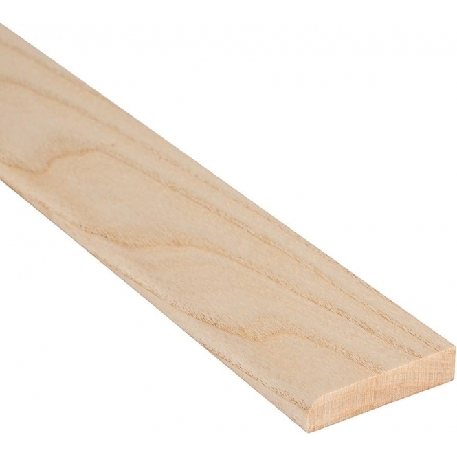 Solid Ash  Flat Edge Cover Beading Threshold Strip 20mm x 8mm