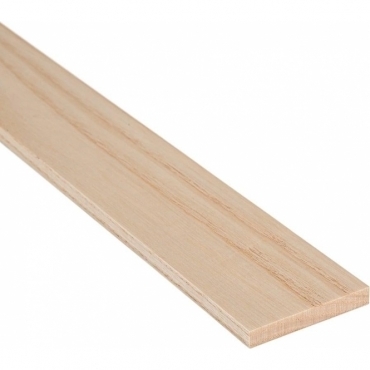 Solid Ash Flat Square Edge Beading Strip 50mm x 7mm