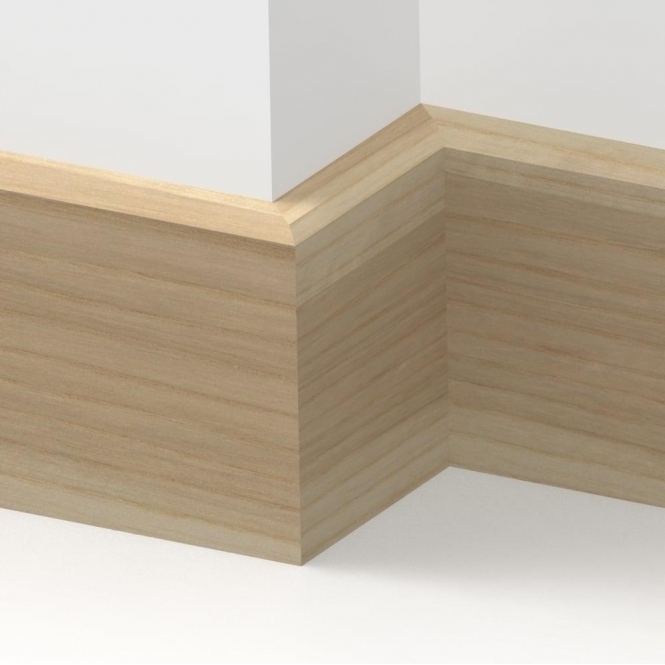 Solid Ash  Mini Chamfered Skirting 3 metre