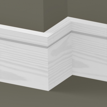 Solid Ash Square Single Edge Skirting 3 metre