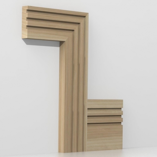Solid Ash  Square Triple Edge Architrave Sets