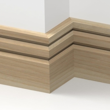 Solid Ash Truro Skirting 3 metre