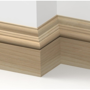 Solid Ash Tudor Skirting 3 metre