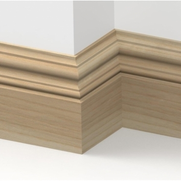 Solid Ash Windsor Skirting 3 metre