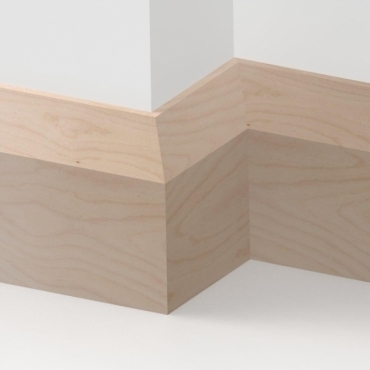 Solid Beech Bevel Skirting 3 metre