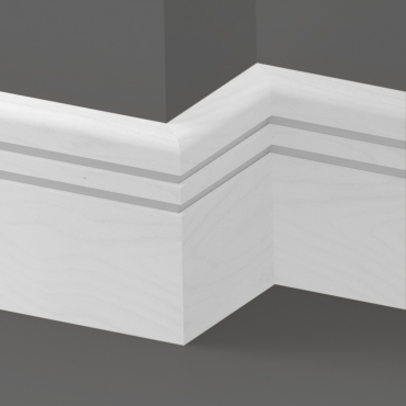 Solid Beech Bullnose Double Edge Skirting 3 metre