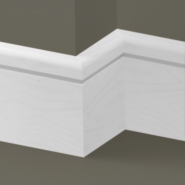 Solid Beech Bullnose Single Edge Skirting 3 metre