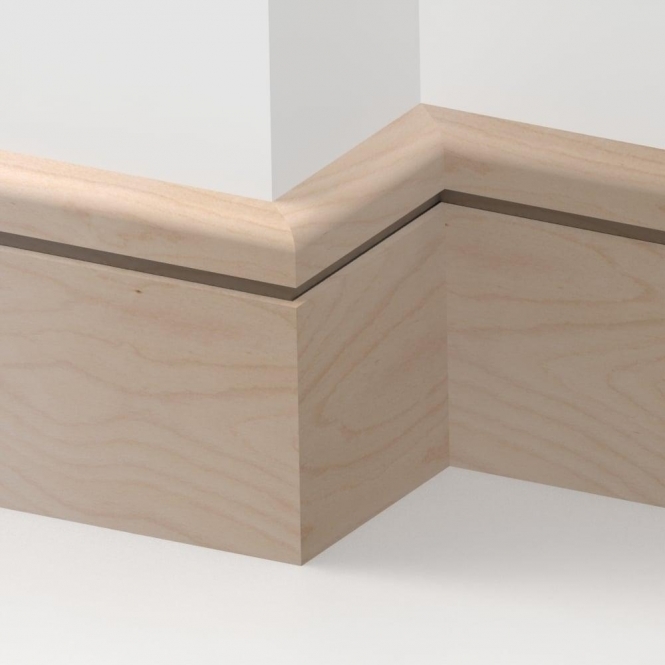 Solid Beech  Bullnose Single Edge Skirting 3 metre