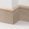 Solid Beech Bullnose Single Groove Skirting 3 metre