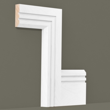 Solid Beech Chamfered Double Edge Architrave Sets
