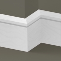 Solid Beech Chamfered Single Edge Skirting 3 metre