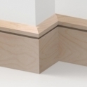 Solid Beech Chamfered Single Edge Skirting 3 metre