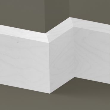 Solid Beech Chamfered Skirting 3 metre