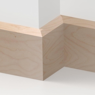 Solid Beech Chamfered Skirting 3 metre