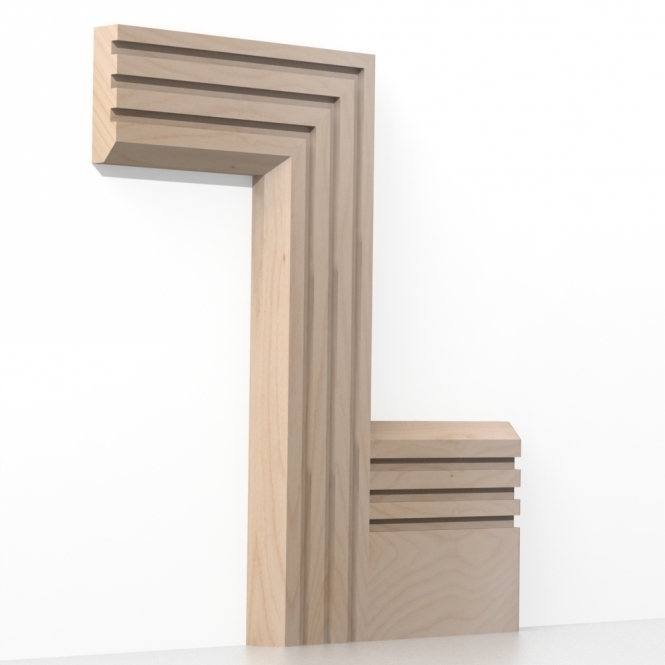 Solid Beech  Chamfered Triple Edge Architrave Lengths