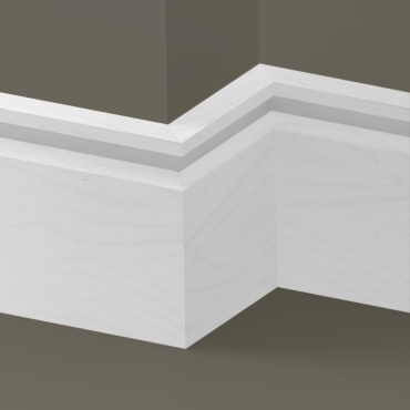 Solid Beech Flute Skirting 3 metre