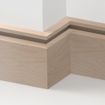 Solid Beech Flute Skirting 3 metre