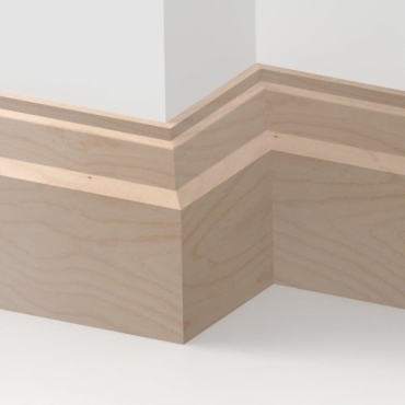 Solid Beech Lambs Tongue Skirting 3 metre