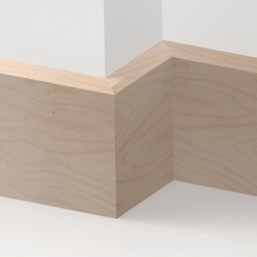 Solid Beech Mini Chamfered Skirting 3 metre