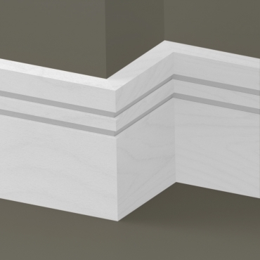 Solid Beech Square Double Edge Skirting 3 metre