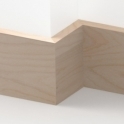 Solid Beech Square Edge Skirting 3 metre