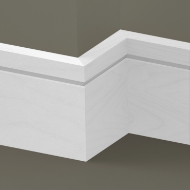 Solid Beech Square Single Edge Skirting 3 metre