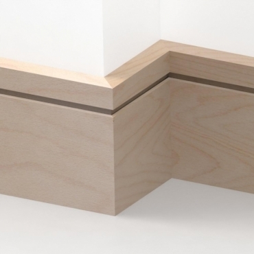 Solid Beech Square Single Edge Skirting 3 metre
