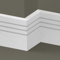 Solid Beech Square Triple Edge Skirting 3 metre