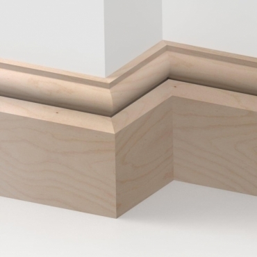 Solid Beech Torus Skirting 3 metre