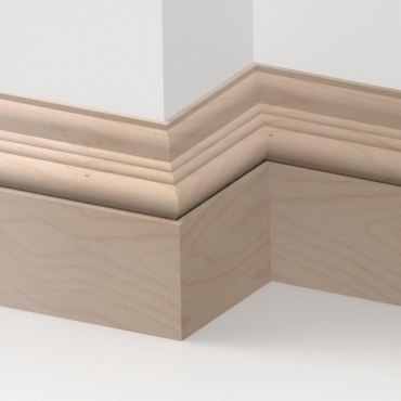 Solid Beech Tudor Skirting 3 metre