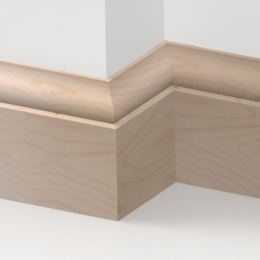Solid Beech Tulip Skirting 3 metre