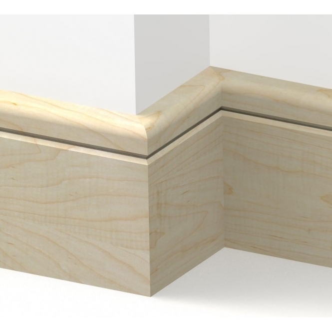 Solid Maple  Bullnose Single Groove Skirting 3 metre