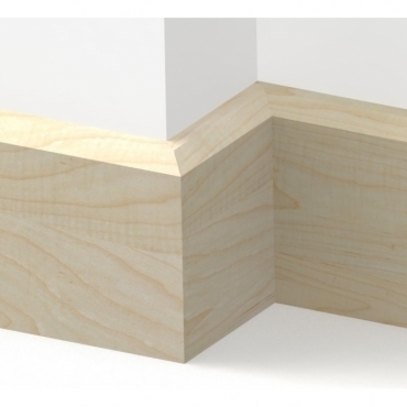 Solid Maple Chamfered Skirting 2.7 metre